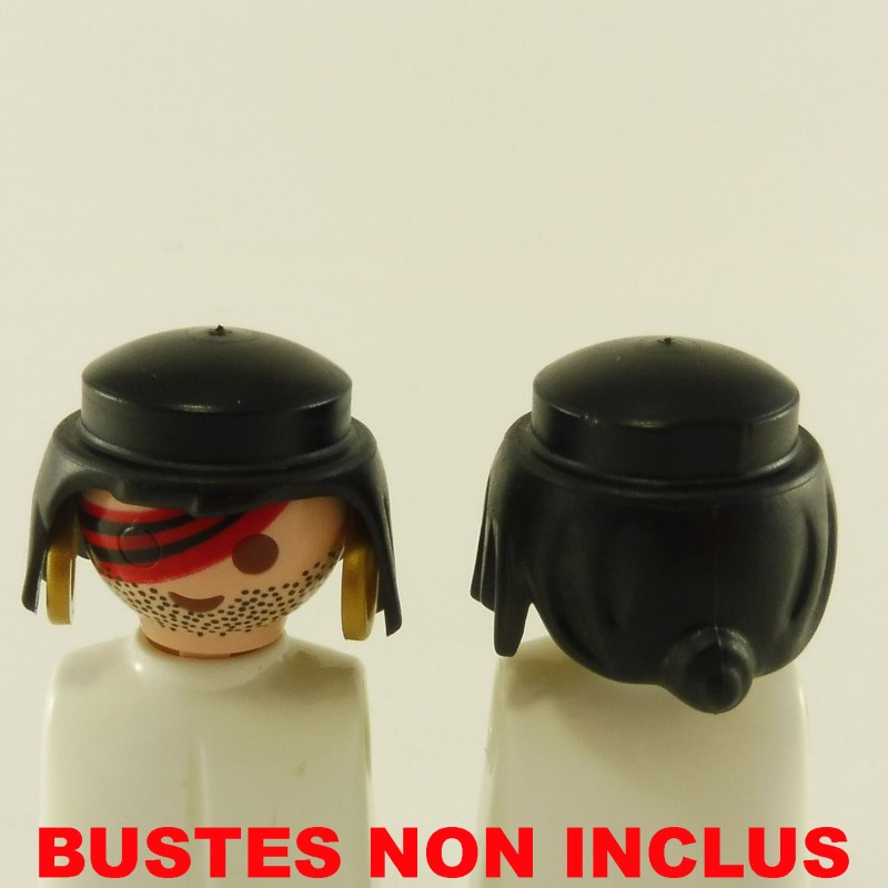 Playmobil 12324 Playmobil Lot de 2 Têtes Pirates Tatouage Oeil Boucles Oreilles