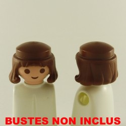 Playmobil 4886 Playmobil Lot de 2 Têtes Cheveux Marrons Moyen Age