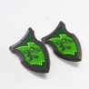 Playmobil 17429 Playmobil Set of 2 Shields Dark Gray Green Tete de Loup