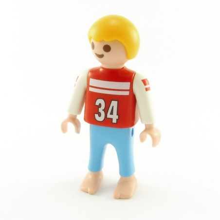 Playmobil 21931 Playmobil Child Boy Blue and Red Barefeet 3819 4070 4918 4144