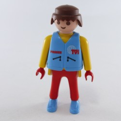 Playmobil 15430 Playmobil Homme Pilote Moto Gilet Bleu TVI