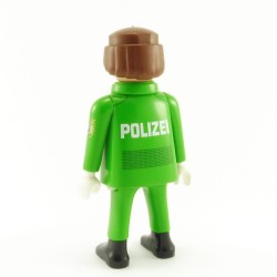 Playmobil Man Policeman Green Hands White