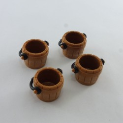 Playmobil 6656 Playmobil Set of 4 Brown Wooden Buckets