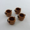 Playmobil 6656 Playmobil Set of 4 Brown Wooden Buckets