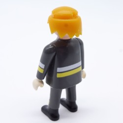 Playmobil Man Fireman Holding Gray