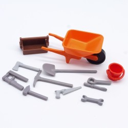 Playmobil 31647 Playmobil Orange Wheelbarrow with Tools