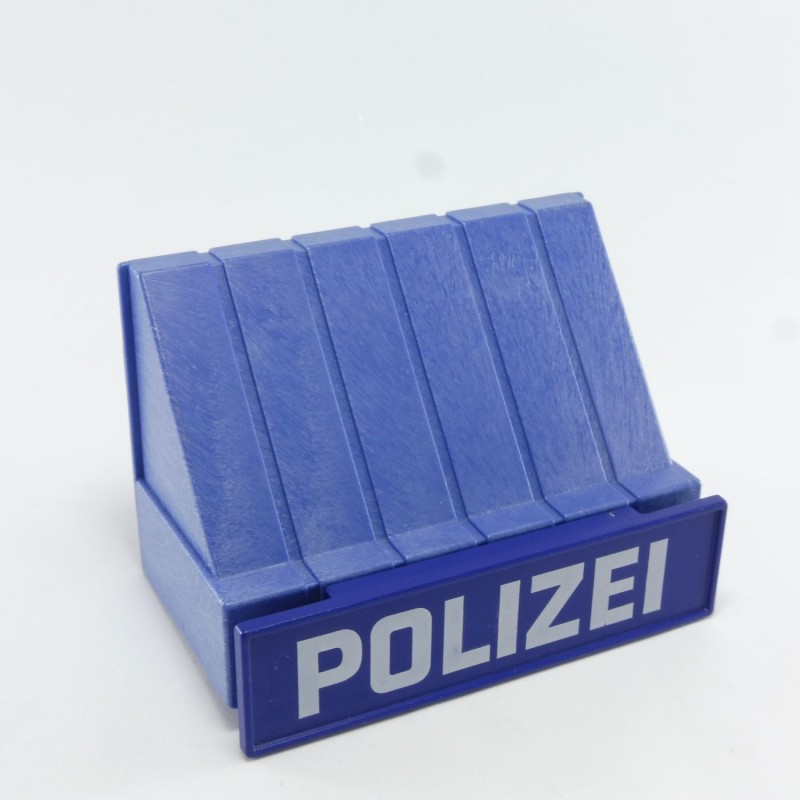 Playmobil 9534 Playmobil Auvent Entrée Batiment System X Bleu avec Panneau Police