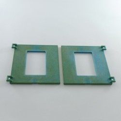 Playmobil 27906 Playmobil Pair of Blue Rear Doors Maison Western 3421 3422 Yellowing