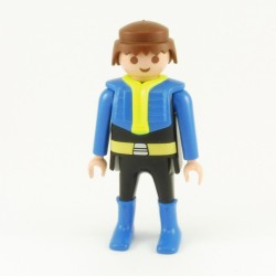 Playmobil 21873 Playmobil Homme Noir et Bleu avec Plastron Bleu