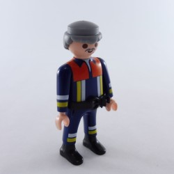 Playmobil 28675 Playmobil Firefighter Man Blue and Orange