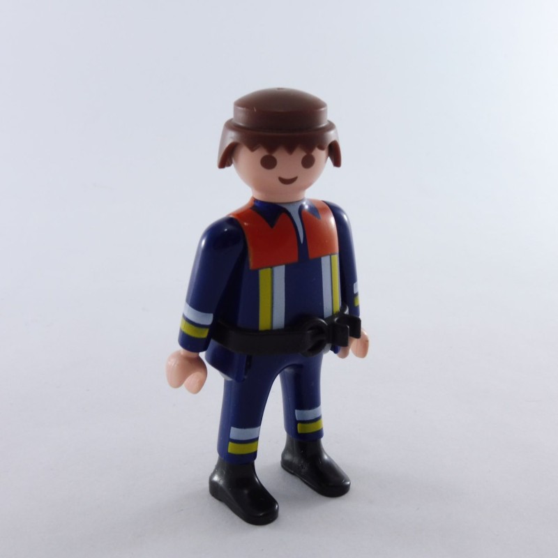 Playmobil 28674 Playmobil Firefighter Man Blue and Orange